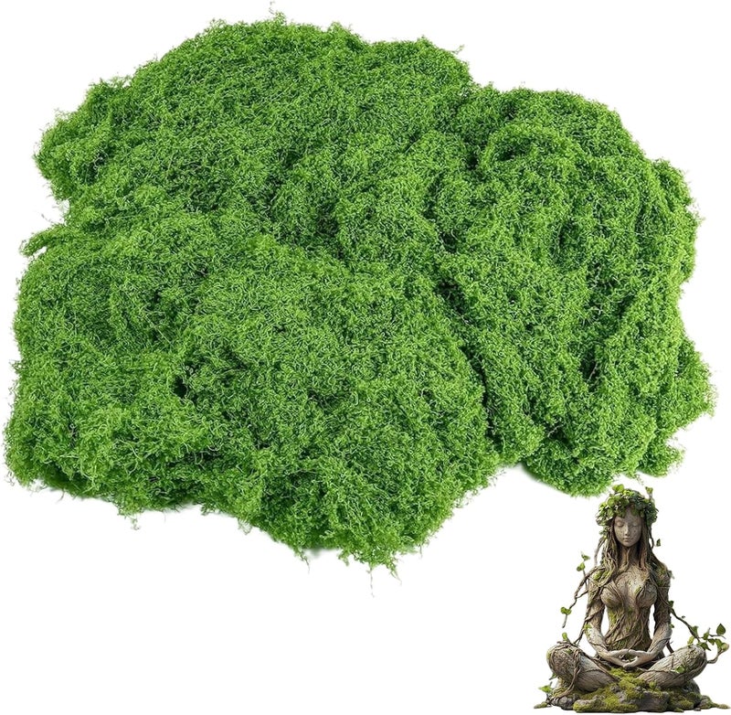 ZDSLASHES Artificial Moss for Decor – 3.5OZ Faux Greenery for Potted Plants, Crafts, Fairy Gardens & Weddings – Realistic Preserved Moss for DIY Centerpieces & Floral Arrangements (Dark Green, 100g) - Image 1